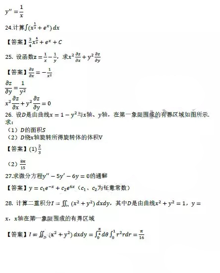 福建成人高考专升本高数（一）真题及答案